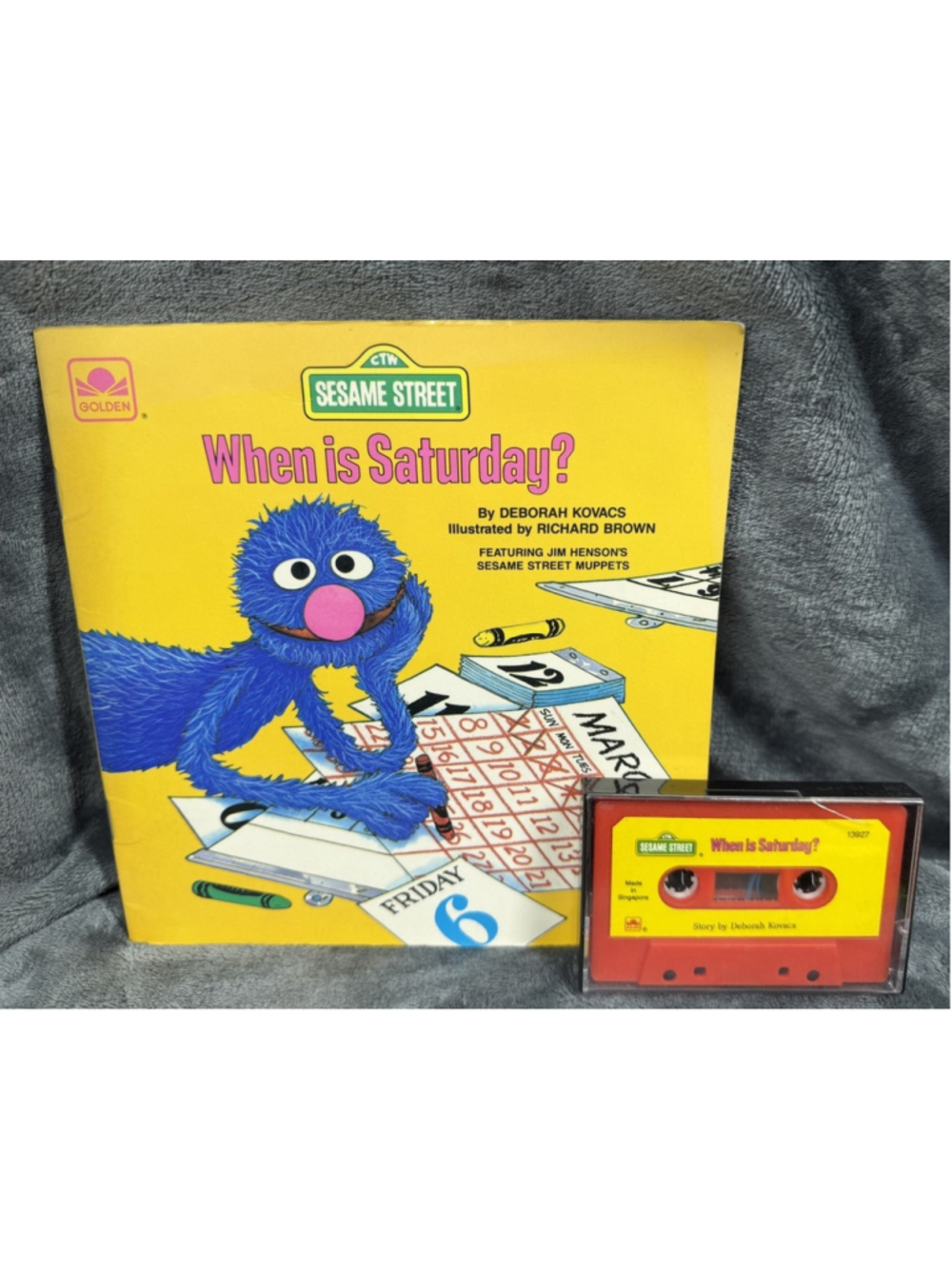 Vintage Sesame Street Book On Tape When Is Saturday? 1981